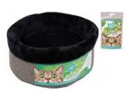 Feline Flair Interactive Catnip Round Bed In Grey And Black