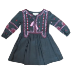 Anthracite Embroidered Dress