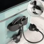Contemporary Plastic Wall Mounted Cable Organizer With Easy Installation
