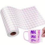 One Roll Transfer Tape For Viny Red Alignment Grid Clear Transfer Paper For Adhesive Vinyl Medium Tack Vinyl Transfer Tape For F
