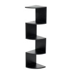 Zs - 5-TIER Corner Wall Mount Bookshelf Organizer Storage Shelf Rack - White