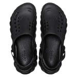 Crocs Mens Echo Clog Shoes Black - Black 12