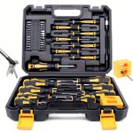 43PCS Chrome Vanadium Steel Magnetic Screwdrivers Set With Case Slotted Phillips Hex Torx Bits Precision Screwdriver Rod Set Pro