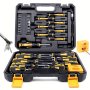 43PCS Chrome Vanadium Steel Magnetic Screwdrivers Set With Case Slotted Phillips Hex Torx Bits Precision Screwdriver Rod Set Professional Durable Repair Tools Kit