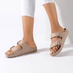Sundreamer Double Buckle Sandal - Beige - 8