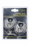 Stainless Discus Padlock 80MM 2 Pack