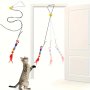 Interactive Cat Teaser Toy - Adjustable Hanging Door Swing With Colorful Worms Nylon/polyester/metal Suitable For All Breeds