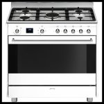 Smeg 90CM Dual Fuel Cooker Vapor Clean White
