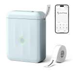 NB524 - - D110_M - Portable Bluetooth Label Printer Incl Free Label Roll 12X40MM Blue