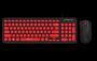Alcatroz U2000BR U2000 Jelly Bean Black & Red USB Keyboard And Mouse Combo