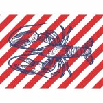 Disposable Placemats - Red Blue Lobster
