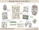Cot Duvet Bedding Leaf Watercolor Touch Of Leaf Full Print