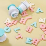 10 26PCS Alphabet And Numbers Cookie Fondant Cutters Biscuits Molds Fondant Cakes Plastic Molds