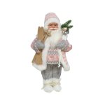 Santa Standing With Bag And Ski's 45CM
