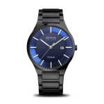 Slim Solar Brushed Black Men's Watch 15239-727
