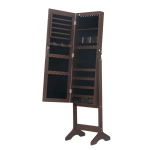 Elegant Jewelry Storage Cabinet With Full Length Mirror - Brown