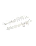Silver Pearl & Bow Mixed Stud Earrings 8-PACK