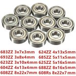 10PCS High-quality Miniature Roller Bearings - Metal Shielded Deep Groove Ball Radial Ball Bearing