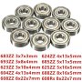 10pcs High-Quality Miniature Roller Bearings - Metal Shielded Deep Groove Ball Radial Ball Bearing
