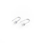 Tanzanite Dot Earrings In Silver