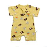 Short Sleeve Baby Grow With Bears And Cookies Prints