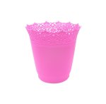 Patterned Waste Basket - Pink