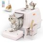 Aoktech Stainless Steel Cat Litter Box Cat Litter Box Liners 26''X 16'' 40 Count