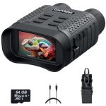 Coxivision 4K Night Vision Goggles - 3.1" HD Screen 5X Digital Zoom 7-LEVEL Ir Illuminator Binoculars With 64GB Memory Card And