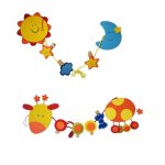 - Colourful Wooden Memo Clips - Sun - Moon And Giraffe