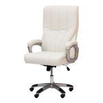 High-back Pu Leather Tilt And Swivel Office Chair 518H White