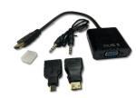 MicroWorld 3 In 1 HDMI To Vga With Audio Converter