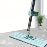 Easy-clean Flat Mop For All Floors - Stainless Steel Wet & Dry Use Perfect For Tile & Wood Surfaces Mops For Floor Cleaning Floo