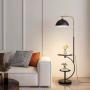 Arched Floor Lamp With Built-in 2-TIER Side Table