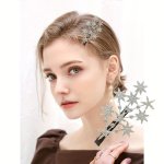 Elegant Sparkling Rhinestone Star Decorative Hair Side Clip Retro Hair Fringe Clip For Women And Daily Use Wear