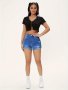 Women's Ripped Roll Up Hem Stretchable Solid Color Denim Shorts Casual High Waist Slim Fit Summer Fashion Jean Hot Pants