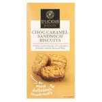 D'licious 200g Sandwich Biscuit Caramel Chocolate