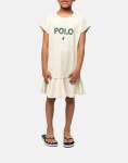 Polo Girls Emily Putty Embroidered Dress - 13-14 Brown