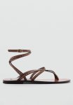 TARIFA1 Ankle Strap - Medium Brown