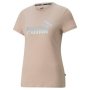 Puma Womens Ess Logo Short Sleeve Tee Rose Quartz - 10XL