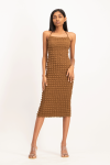 Lyra Criss Cross Tie Back Dress - Toffee - Xxs