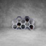 Small Standing Wine Display - Rusted Steel
