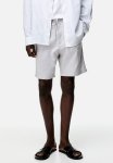 Regular Fit Linen-blend Shorts - Light Grey