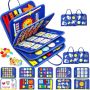 Blue Toddler Montessori Busy Board Sensory Educational Travel Activity Toy