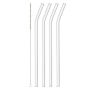 Glass Straws With Bend Ciao 23CM With Cleaning Brush Set Of 4