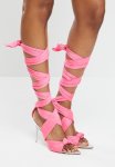 Illuzion 1 Ankle Tie Stiletto Heel - Fuchsia