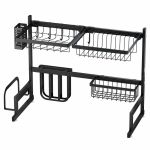 Kitchen Rack Powder Coated Stainless Steel Plus Bonus Drying Pad