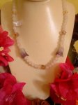 Rose Quartz Bead Necklace NE41