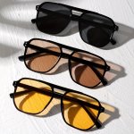 3 Pcs Unisex Fashion Glasses Square Frame Trendy Eyewear For Men & Women Assorted Colors