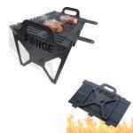 F@rge Portable Carbon Steel Collapsible Braai Grill – Safe Lightweight & Compact