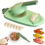 2-in-1 Manual Dumpling Maker - Easy Press Dough & Skin Wrapper Tool For Beginners Perfect For Kitchen & Restaurant Use